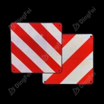 Reflective Aluminum Sign For Vehicle - Italy and Spain Red White Reflective Rear Warning Sign